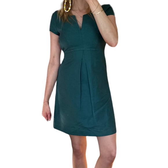 Emerald Green Cap Sleeve Midi Dress from Comptoir des Cotonniers in Size XS - Picture 3 of 4